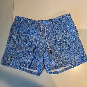Steam beachwear blue geometric swim